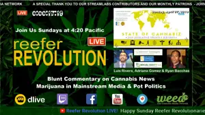 Reefer Revolution LIVE! Sundays Blunt Commentary on Cannabis News, Pot Politics & Marijuana Media