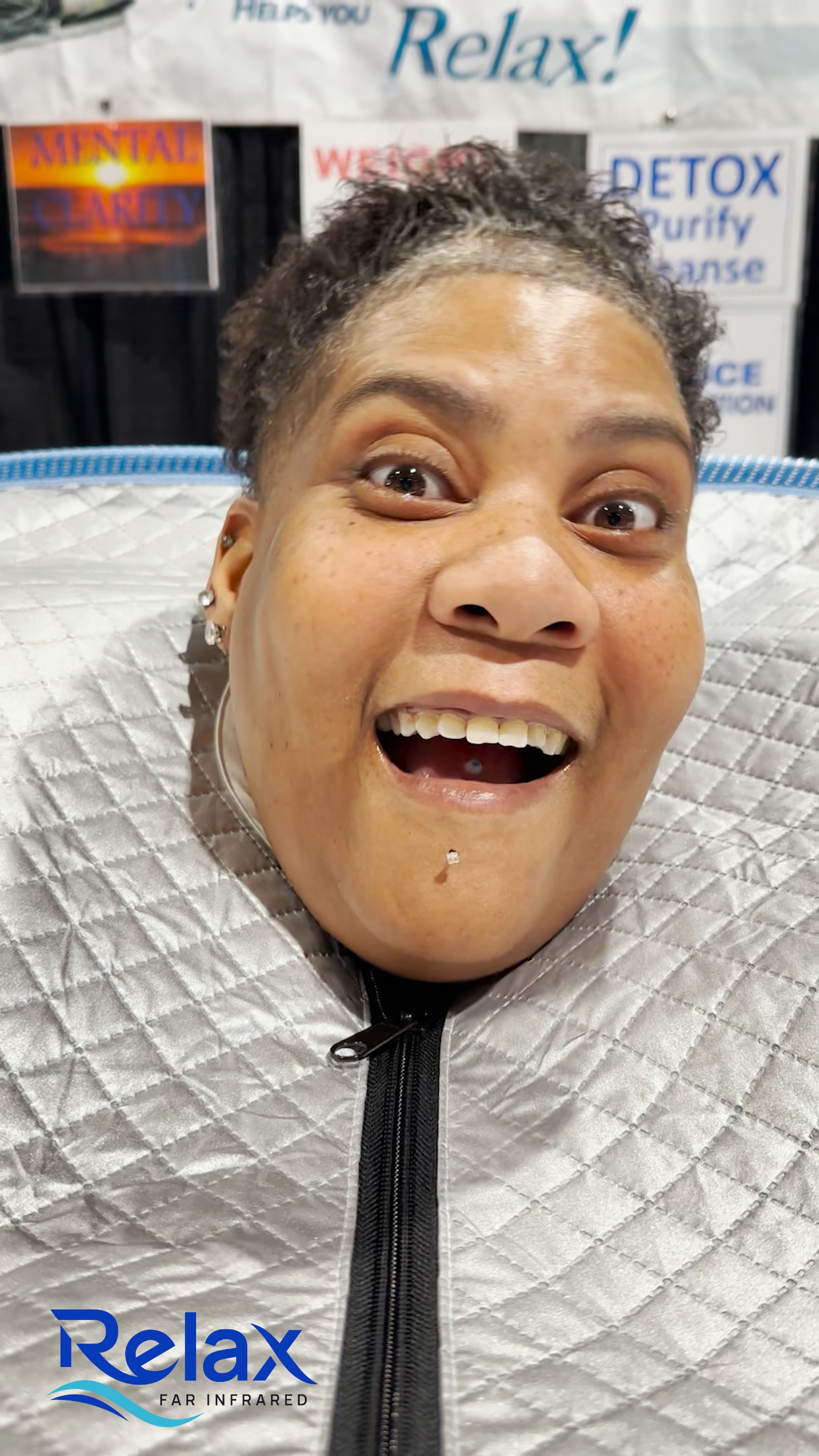 Smokin' Bacon in the Relax Sauna Booth at PsyCon